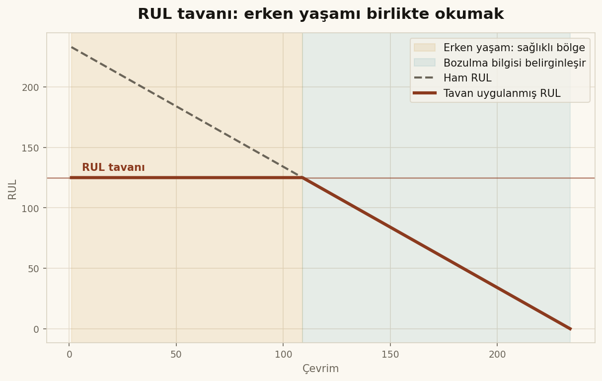 RUL tavanı ve erken yaşam bölgesi